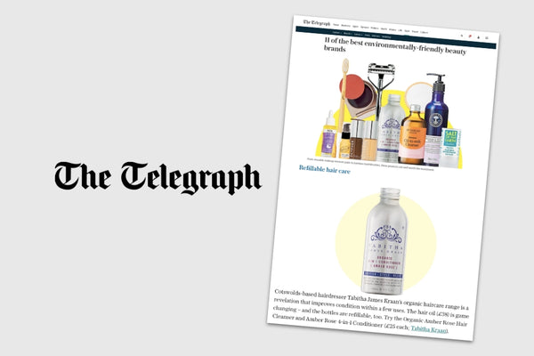 Tabitha James Kraan named "11 of the best environmentally-friendly beauty brands" by The Telegraph