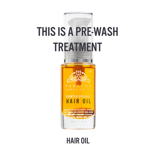 Scented Organic Hair Oil Amber Rose - Pre wash treatment 30ml*